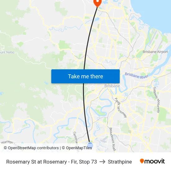 Rosemary St at Rosemary - Fir, Stop 73 to Strathpine map