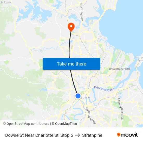 Dowse St Near Charlotte St, Stop 5 to Strathpine map
