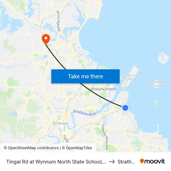 Tingal Rd at Wynnum North State School, Stop 10/5 to Strathpine map