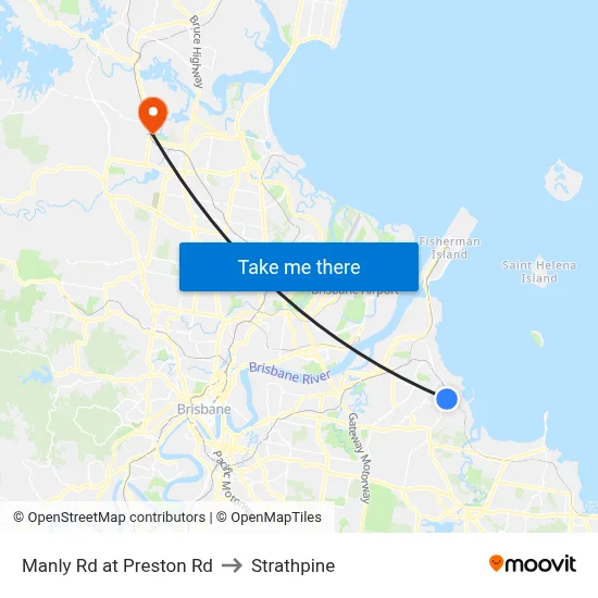Manly Rd at Preston Rd to Strathpine map