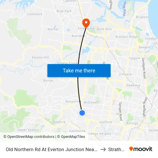 Old Northern Rd At Everton Junction Near Drake St to Strathpine map