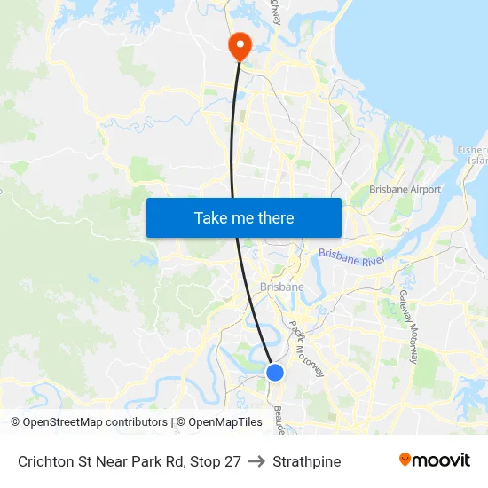 Crichton St Near Park Rd, Stop 27 to Strathpine map