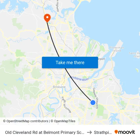 Old Cleveland Rd at Belmont Primary School to Strathpine map