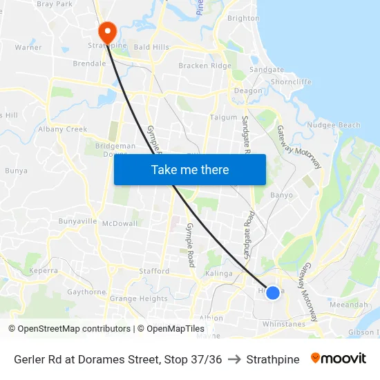 Gerler Rd at Dorames Street, Stop 37/36 to Strathpine map