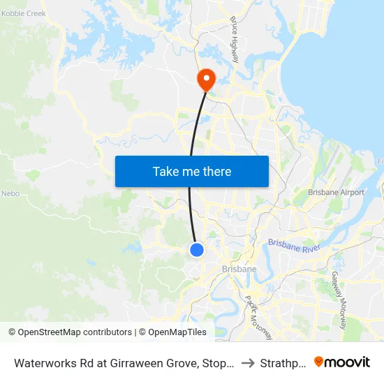 Waterworks Rd at Girraween Grove, Stop 21/22 to Strathpine map