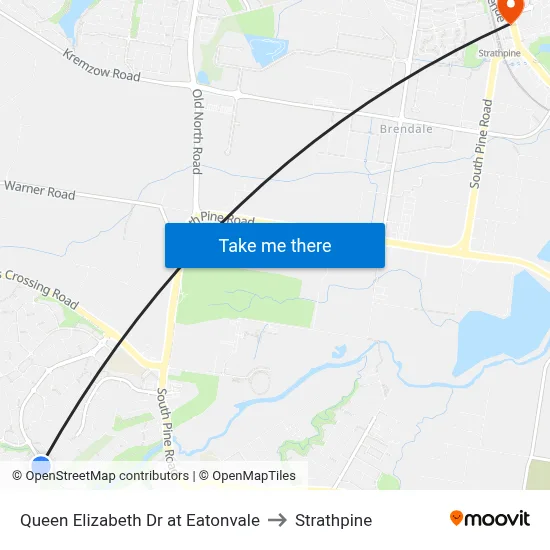 Queen Elizabeth Dr at Eatonvale to Strathpine map