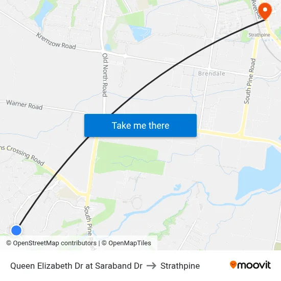 Queen Elizabeth Dr at Saraband Dr to Strathpine map