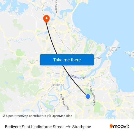 Bedivere St at Lindisfarne Street to Strathpine map