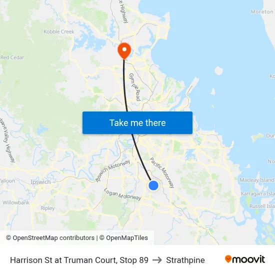 Harrison St at Truman Court, Stop 89 to Strathpine map
