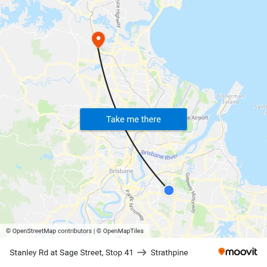 Stanley Rd at Sage Street, Stop 41 to Strathpine map