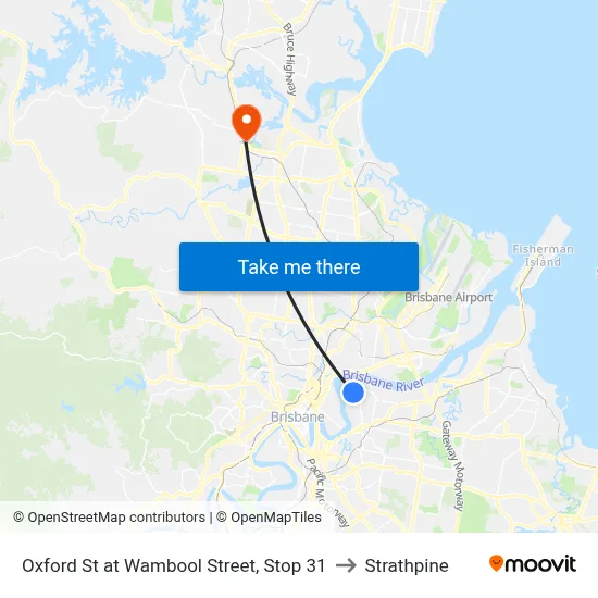 Oxford St at Wambool Street, Stop 31 to Strathpine map