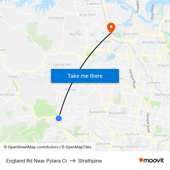 England Rd Near Pylara Cr to Strathpine map