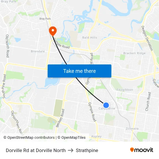 Dorville Rd at Dorville North to Strathpine map
