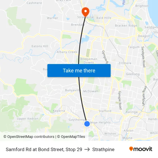 Samford Rd at Bond Street, Stop 29 to Strathpine map