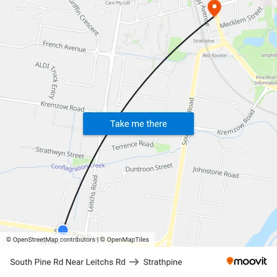 South Pine Rd Near Leitchs Rd to Strathpine map