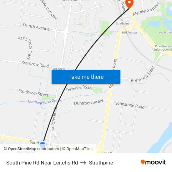 South Pine Rd Near Leitchs Rd to Strathpine map