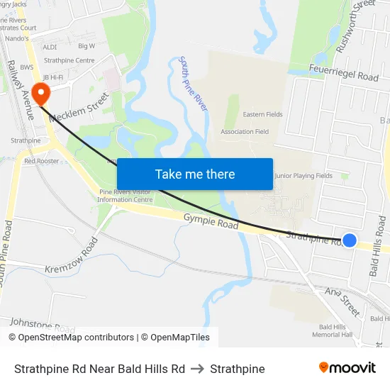 Strathpine Rd Near Bald Hills Rd to Strathpine map