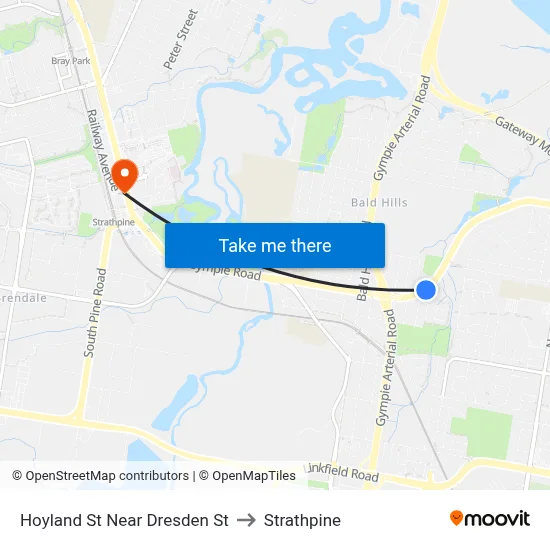 Hoyland St Near Dresden St to Strathpine map