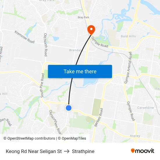 Keong Rd Near Seligan St to Strathpine map