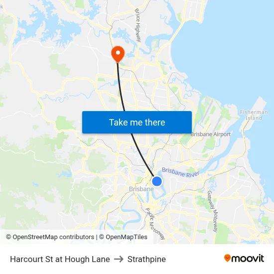 Harcourt St at Hough Lane to Strathpine map