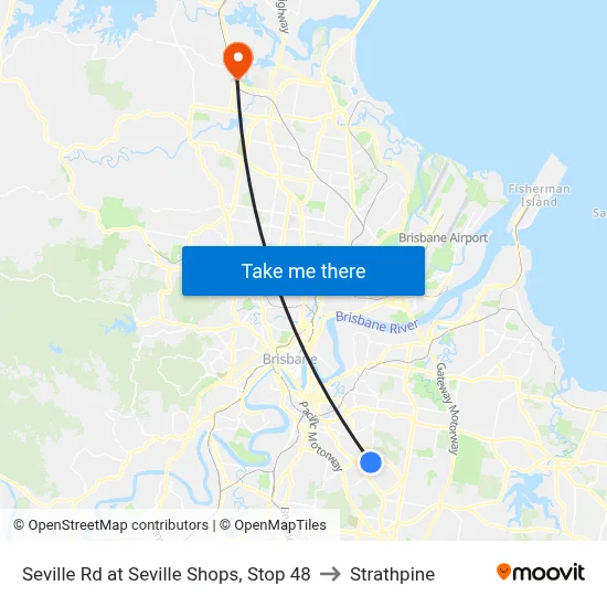 Seville Rd at Seville Shops, Stop 48 to Strathpine map