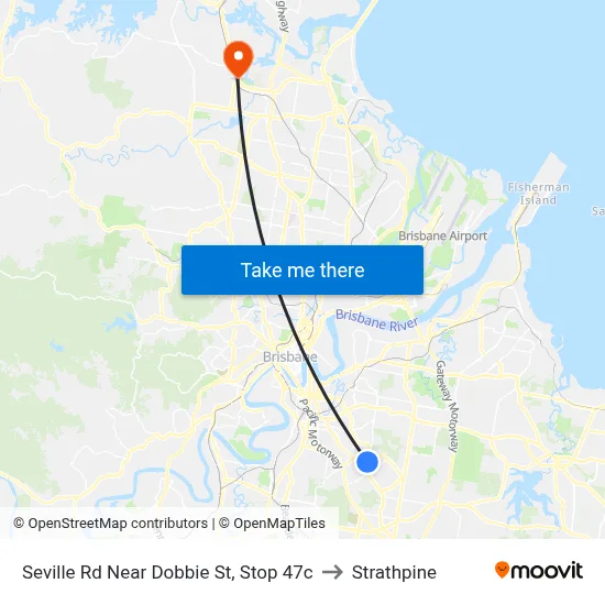 Seville Rd Near Dobbie St, Stop 47c to Strathpine map