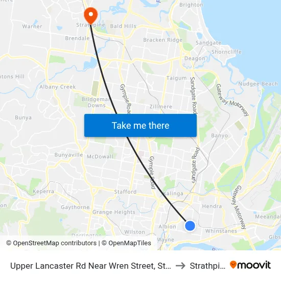 Upper Lancaster Rd Near Wren Street, Stop 25 to Strathpine map