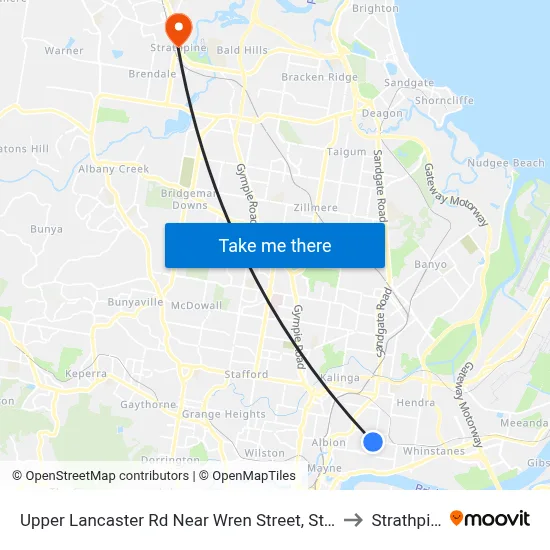Upper Lancaster Rd Near Wren Street, Stop 25 to Strathpine map