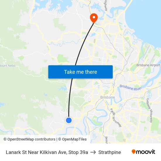 Lanark St Near Kilkivan Ave, Stop 39a to Strathpine map