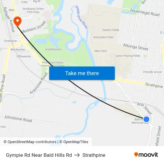 Gympie Rd Near Bald Hills Rd to Strathpine map