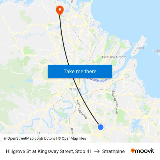Hillgrove St at Kingsway Street, Stop 41 to Strathpine map