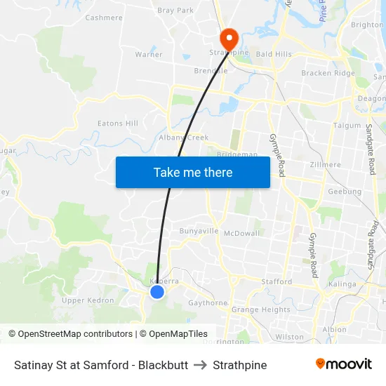 Satinay St at Samford - Blackbutt to Strathpine map