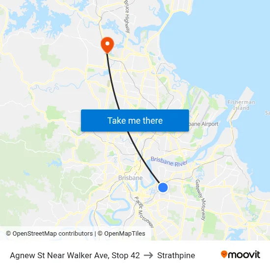 Agnew St Near Walker Ave, Stop 42 to Strathpine map