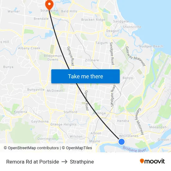 Remora Rd at Portside to Strathpine map