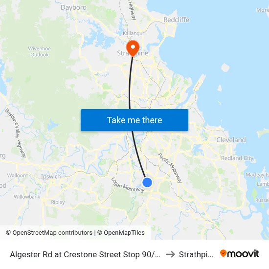 Algester Rd at Crestone Street Stop 90/89 to Strathpine map