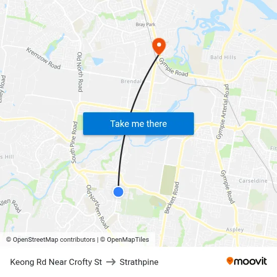 Keong Rd Near Crofty St to Strathpine map