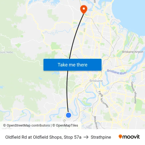 Oldfield Rd at Oldfield Shops, Stop 57a to Strathpine map