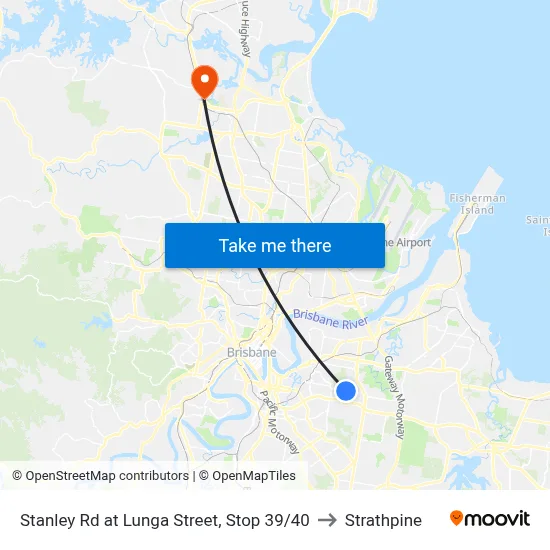 Stanley Rd at Lunga Street, Stop 39/40 to Strathpine map