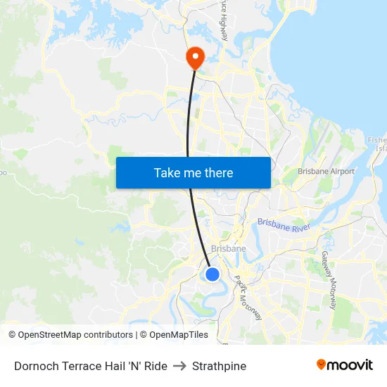 Dornoch Terrace Hail 'N' Ride to Strathpine map