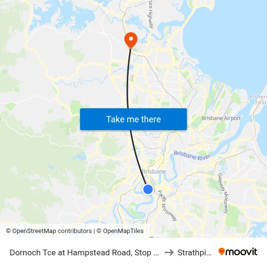 Dornoch Tce at Hampstead Road, Stop 21 to Strathpine map