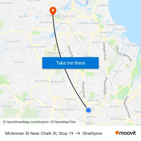 Mclennan St Near Chalk St, Stop 19 to Strathpine map