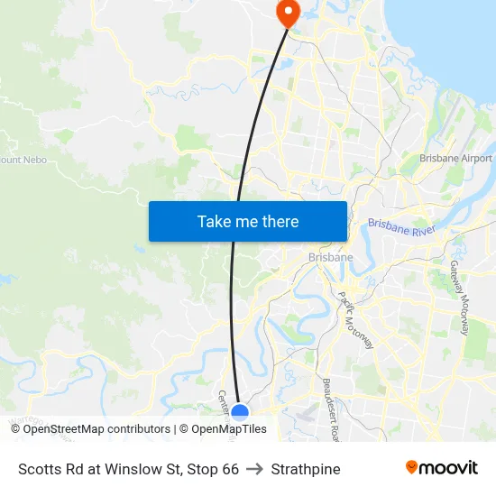 Scotts Rd at Winslow St, Stop 66 to Strathpine map