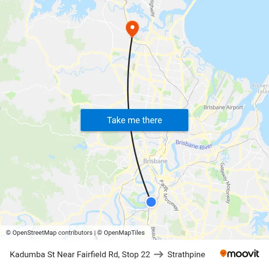 Kadumba St Near Fairfield Rd, Stop 22 to Strathpine map