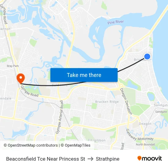 Beaconsfield Tce Near Princess St to Strathpine map