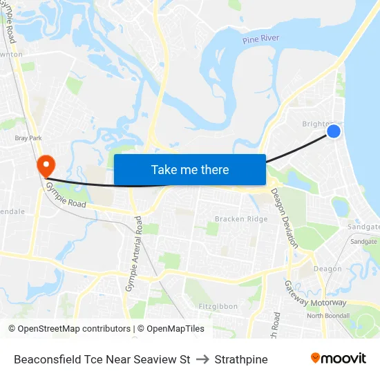 Beaconsfield Tce Near Seaview St to Strathpine map