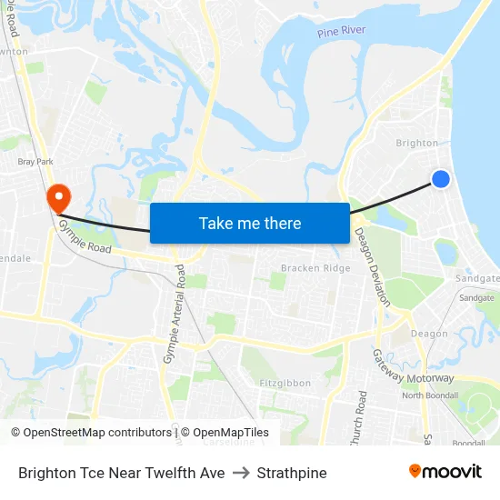 Brighton Tce Near Twelfth Ave to Strathpine map