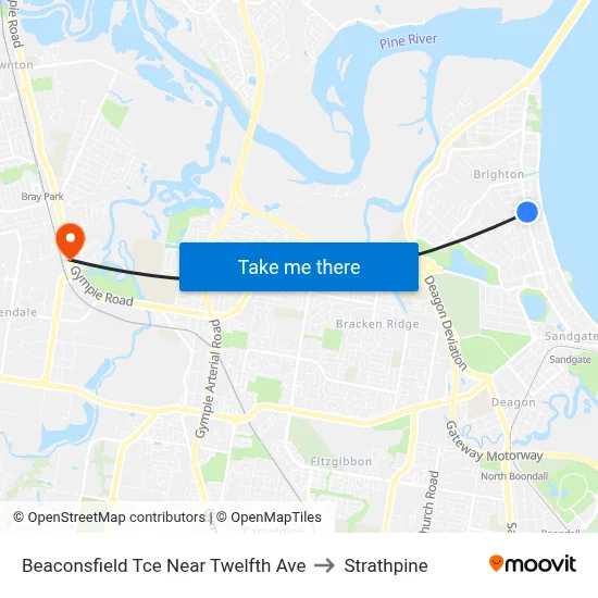 Beaconsfield Tce Near Twelfth Ave to Strathpine map