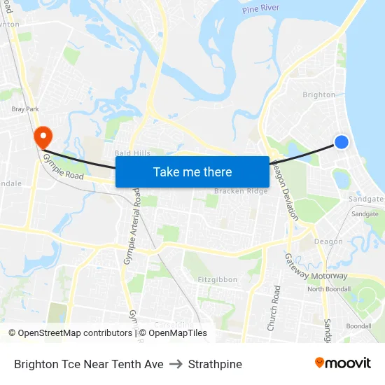 Brighton Tce Near Tenth Ave to Strathpine map