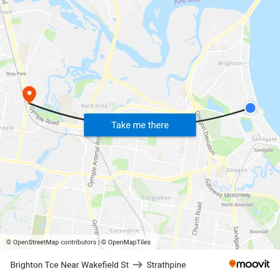 Brighton Tce Near Wakefield St to Strathpine map