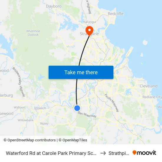 Waterford Rd at Carole Park Primary School to Strathpine map